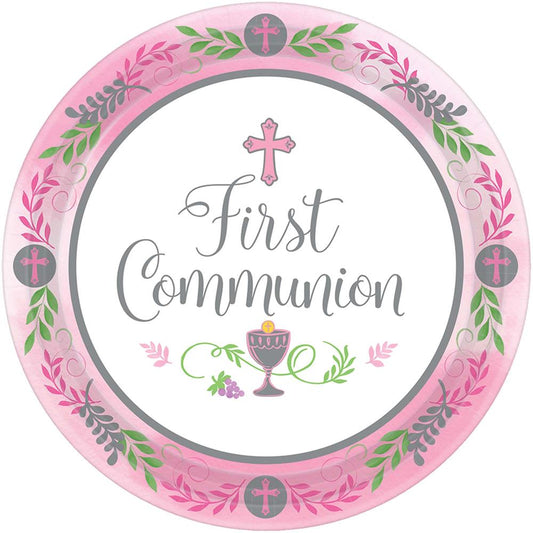 My First Communion Day Girl Plate (S) 18ct