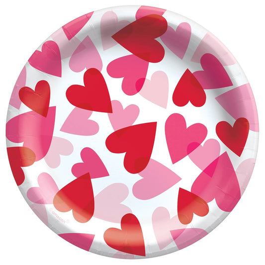 Valentines Day Heart Party 6.75 inche Round Plates