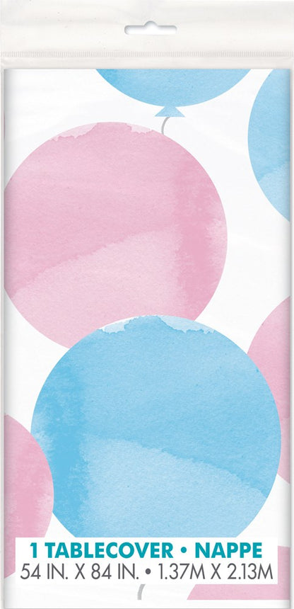 Gender Reveal Party Plastic Tablecover 54in x 84in