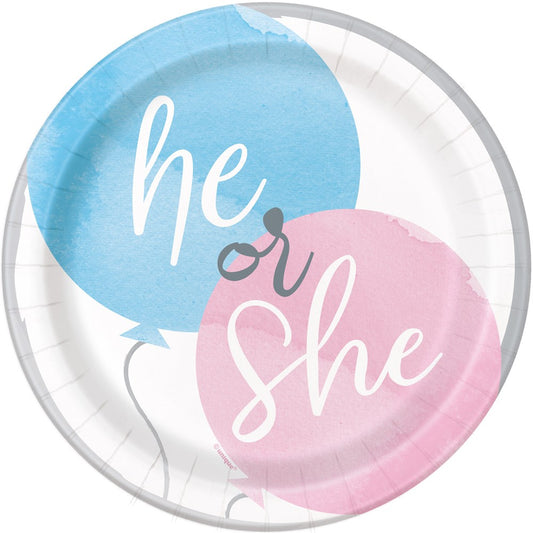 Gender Reveal Party 7in Plate 8ct