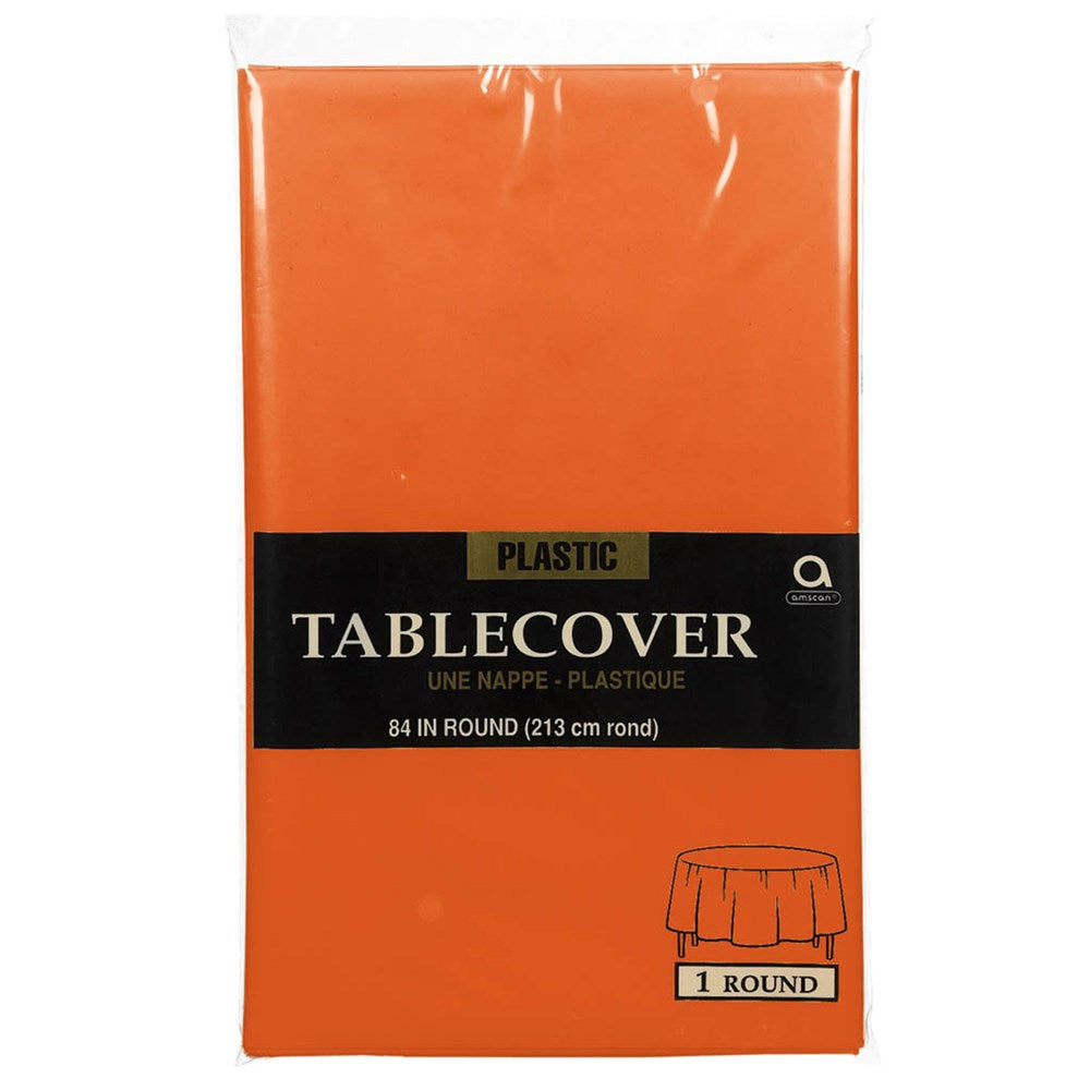 Orange Tablecover Round 84in