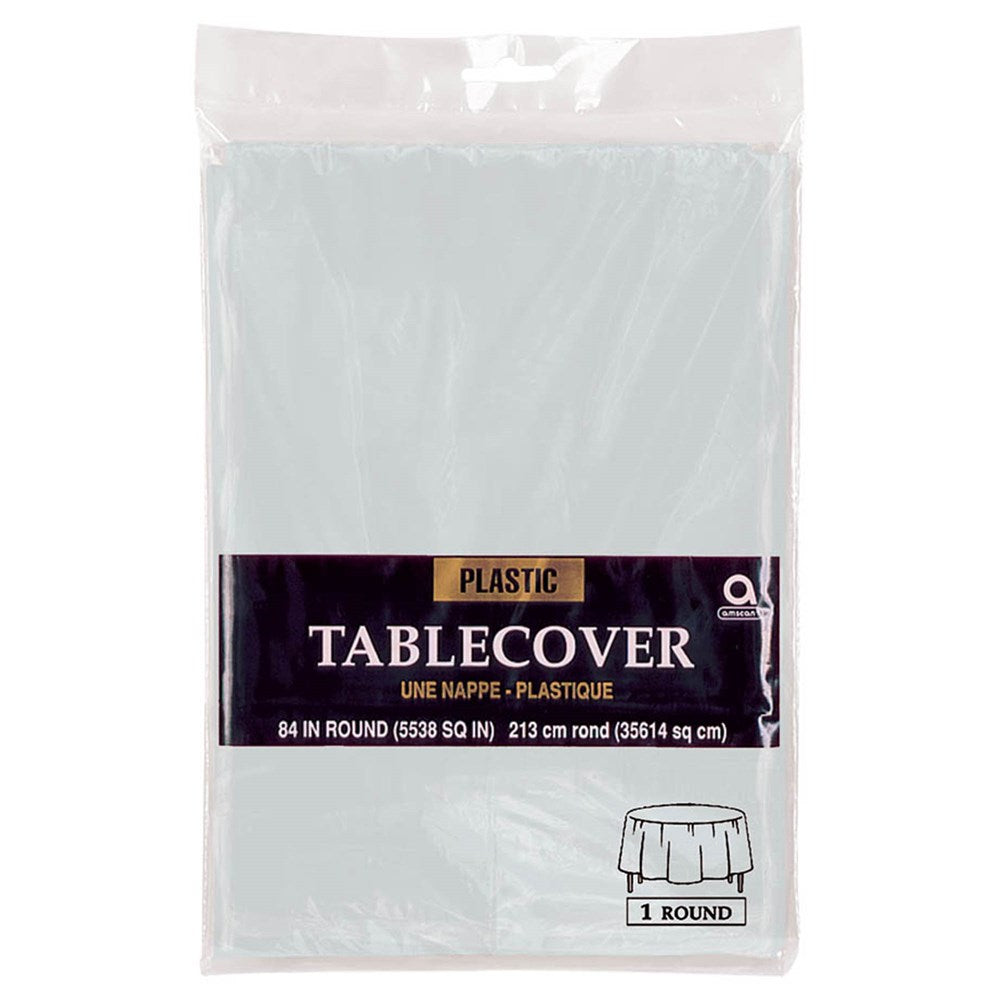 Silver Tablecover Round 84in