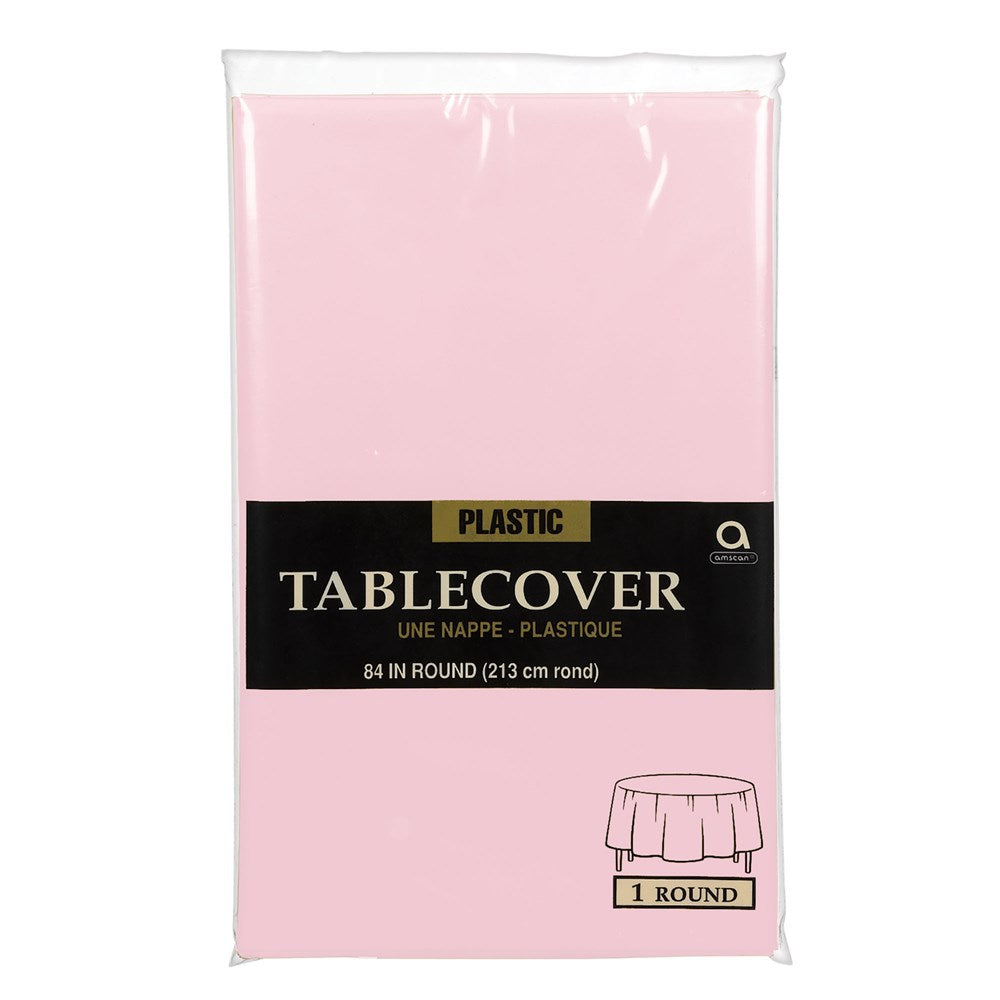 Blush Pink Tablecover Round 84in