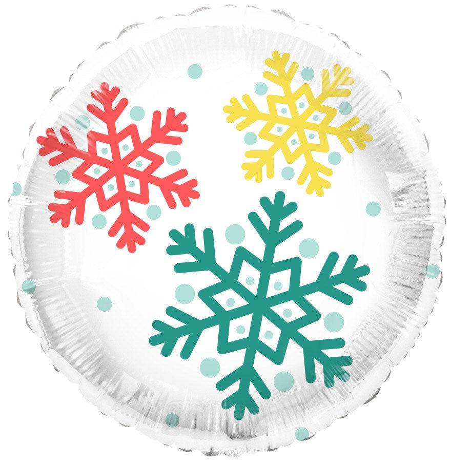 Tuftex Feelin Festive Snowflake Globo de aluminio de 18 pulgadas