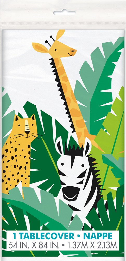 Animal Safari Plastic Tablecover 54in x 84in