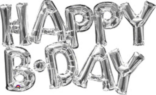 Anagram Happy Birthday Balloon Phrase Silver 30in