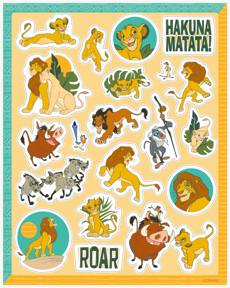 4 Lion King Sticker Sheet