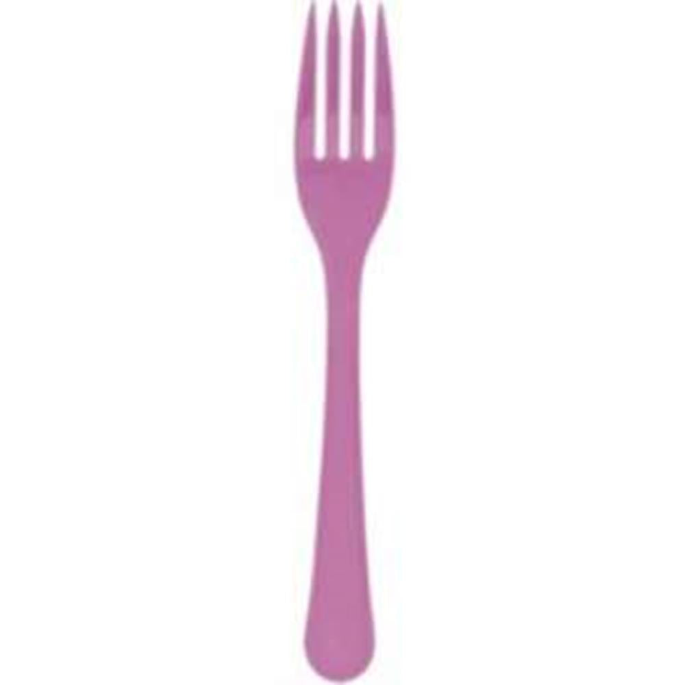 Bright Pink Fork 20ct