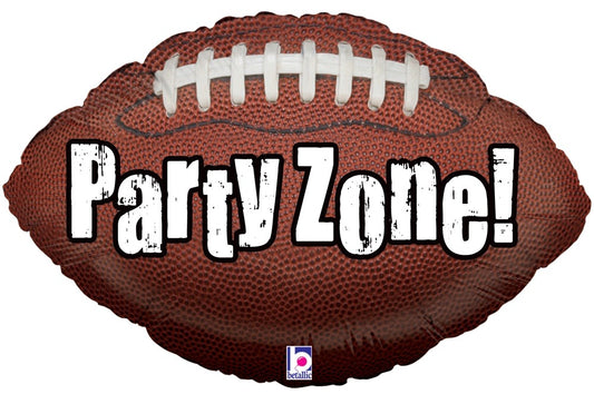 Betallic Party Zone Football 25 inch Shaped Foil Balloon 1ct