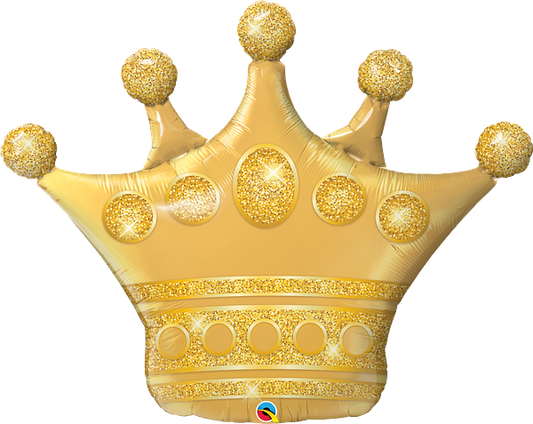 Globo metalizado Qualatex Golden Crown de 41 pulgadas