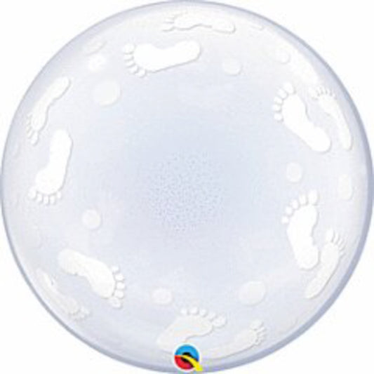 Qualatex Baby Footprints Burbuja de 22 pulgadas