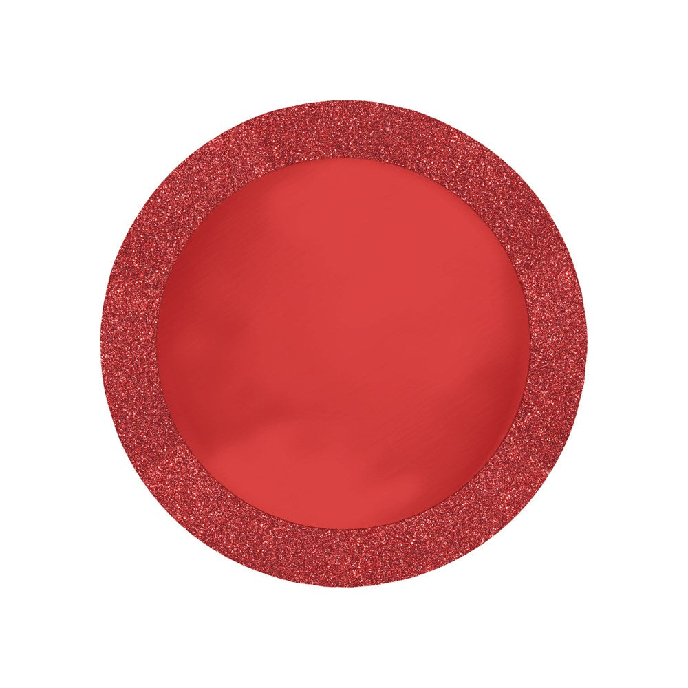 Red Glitz 14in Placemat 8ct