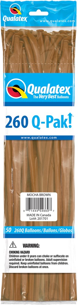 260Q Qualatex Mocha Brown Latex 50ct