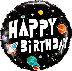 Qualatex 18 Inch Birthday Astronaut Foil Balloon 1ct