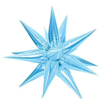 Globo de aluminio Star Burst Icy Blue de 26 pulgadas, 1 unidad