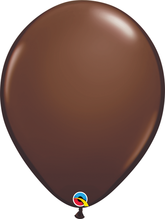 Látex marrón chocolate Qualatex de 11 pulgadas, 25 ct.