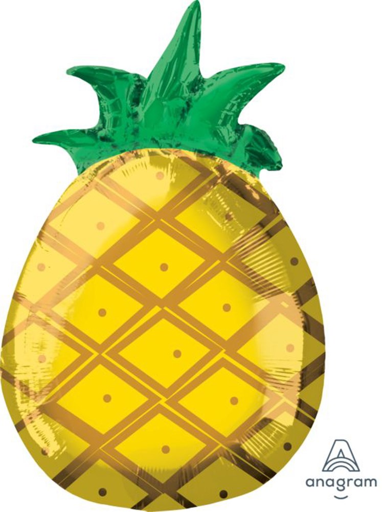 Tropical Pineapple Shape 18in Foil Balloon