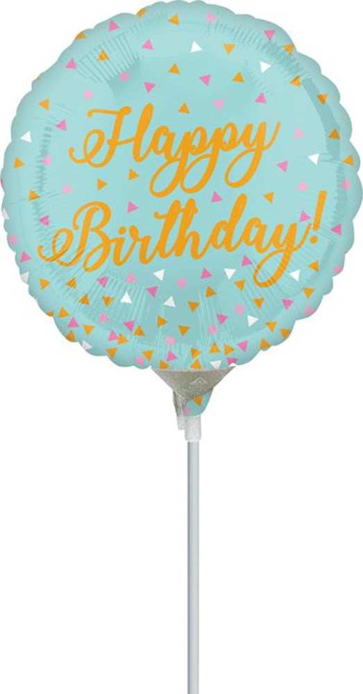 Woo Hoo Birthday 9in Mini Foil Balloon FLAT