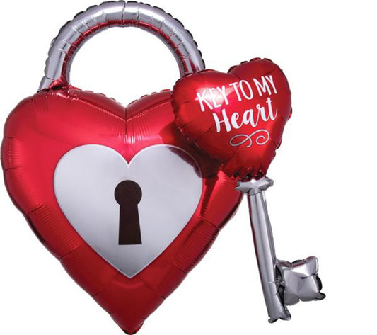 Anagram Key to my Heart 32in Foil Balloon