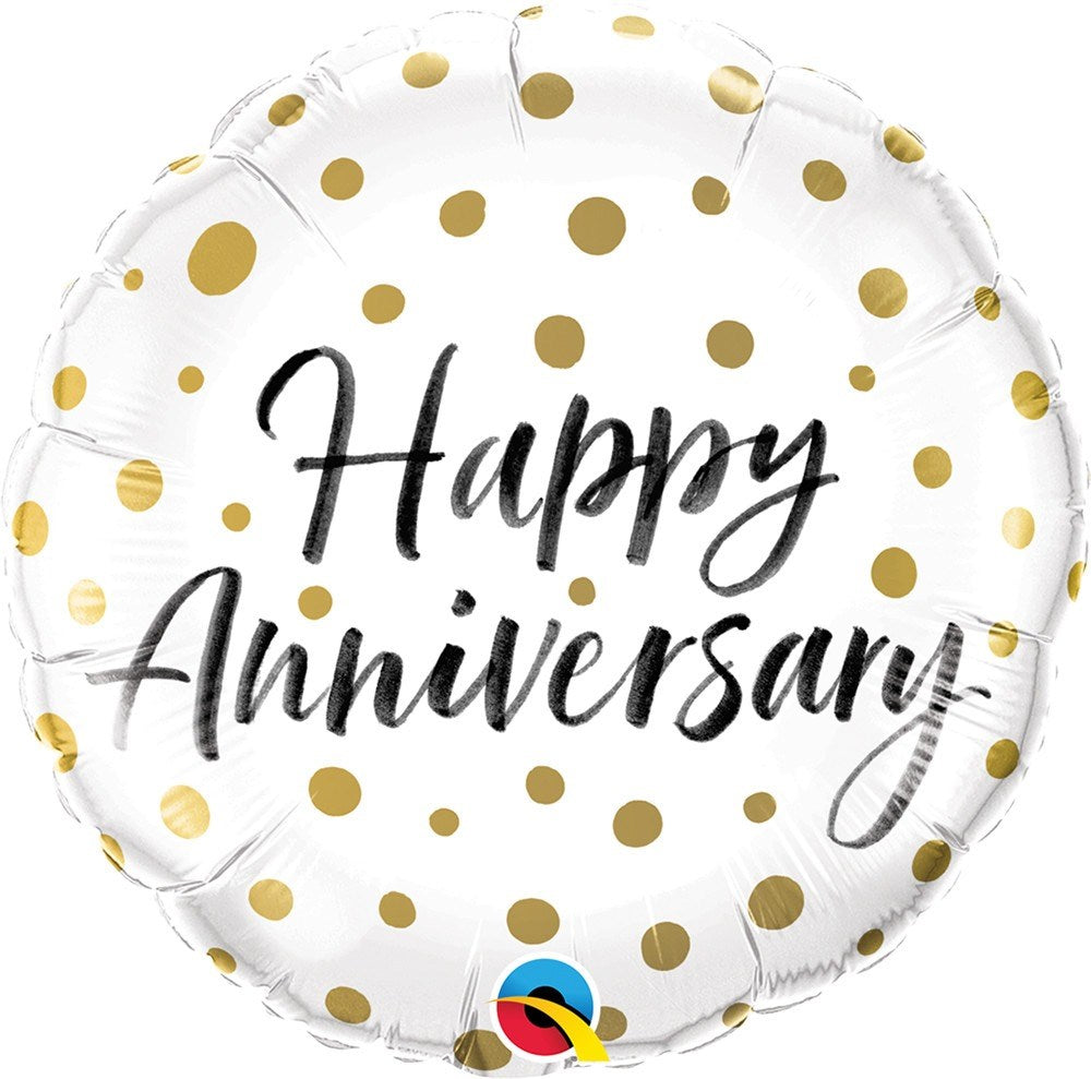 Anniversary Dots 18in Foil Balloon