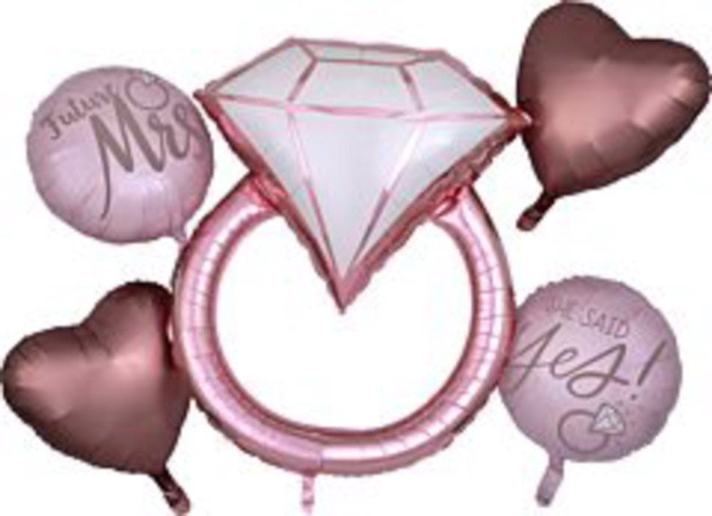 Anagram Blush Wedding Bouquet Foil Balloon