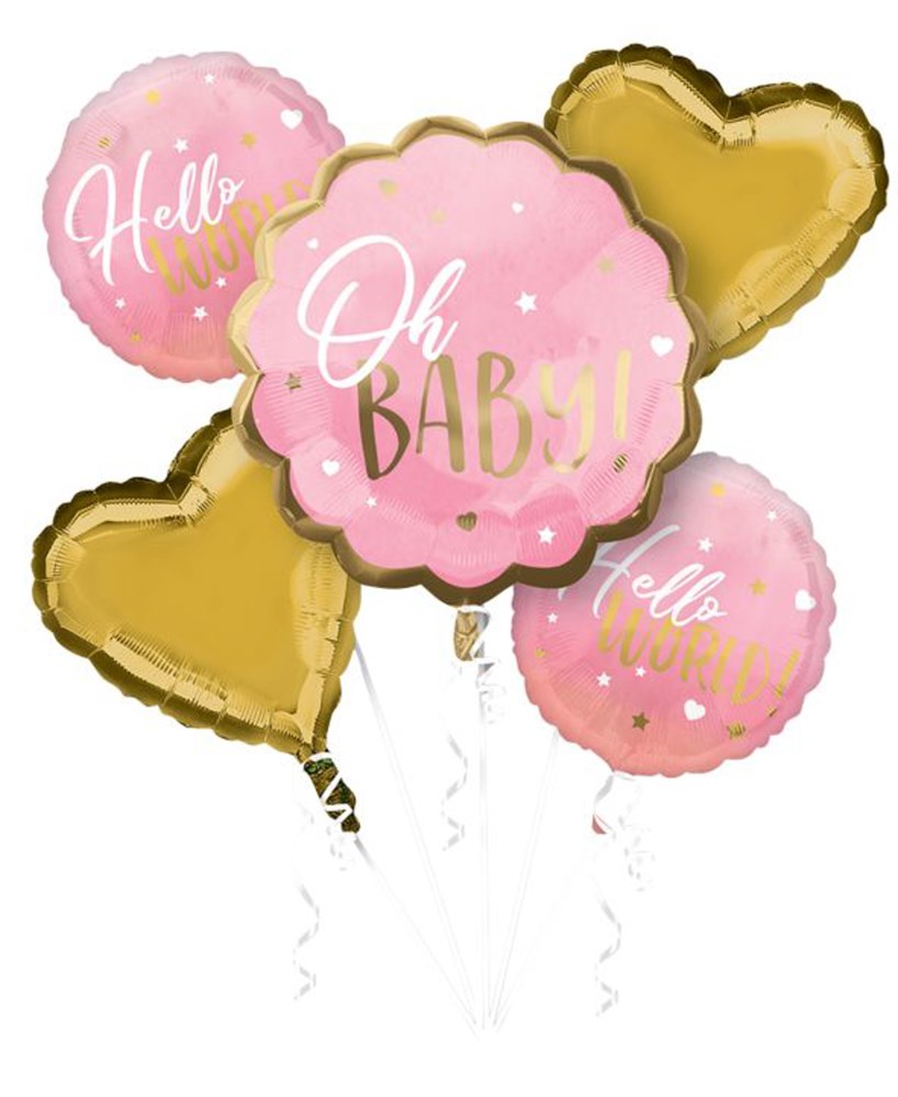 Anagram Bouquet Pink Baby Girl Foil Balloon