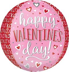 Anagram Valentine's Day Whimsical XOXO 16in ORBZ Balloon