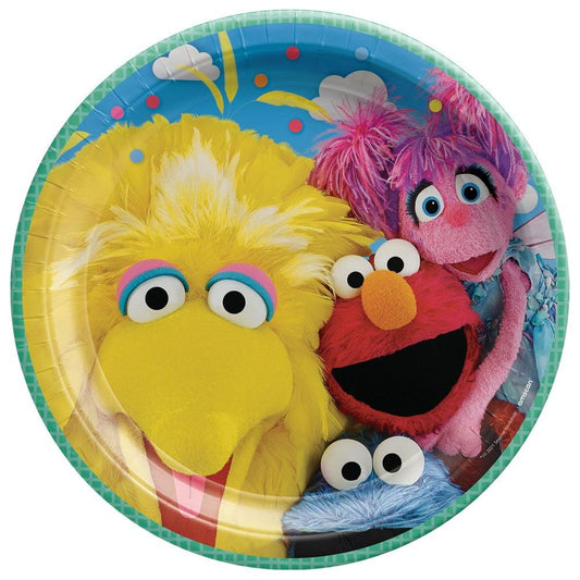 9in Plate Sesame Street 8ct - Toy World Inc