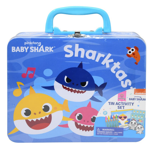Lata rectangular con papelería Baby Shark