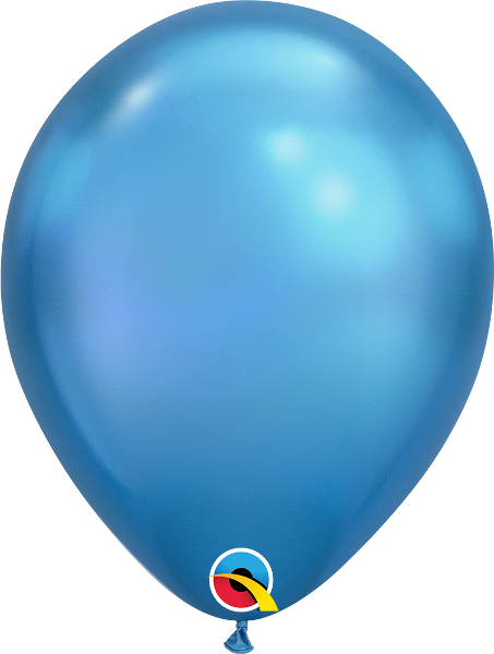 11in Qualatex Chrome Blue Latex Balloons 100ct