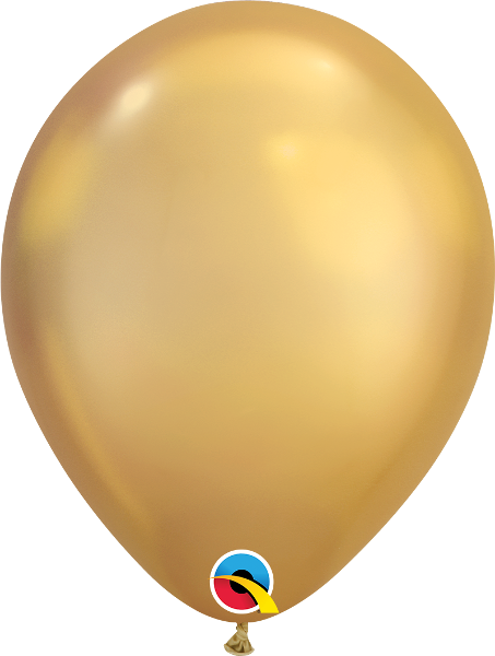 11in Qualatex Chrome Gold Latex Balloon 25ct