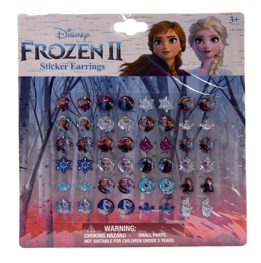 Frozen 2- 24 Pair Sticker Earrings On Blister Card