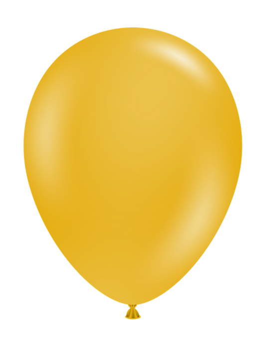 Tuftex Mustard 11 inch Latex Balloons 12ct