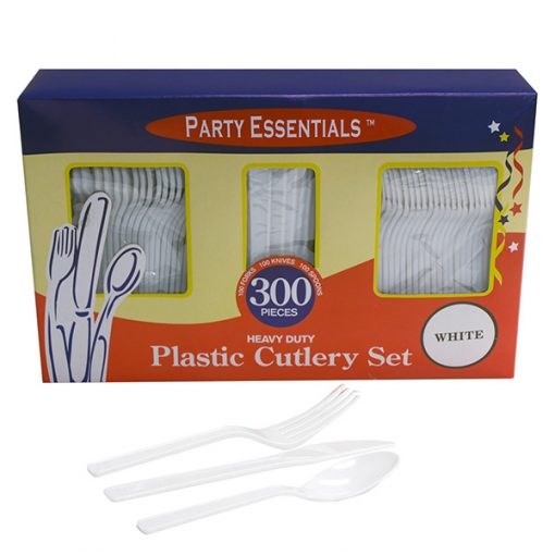 Combo Cutlery Box Set 300ct - White