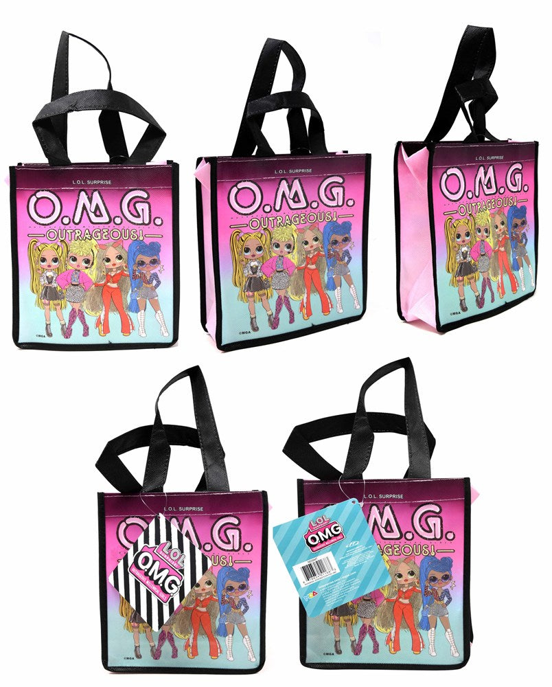 LOL OMG Small Eco Friendly Non-Woven Tote Bag with Shiny Printing