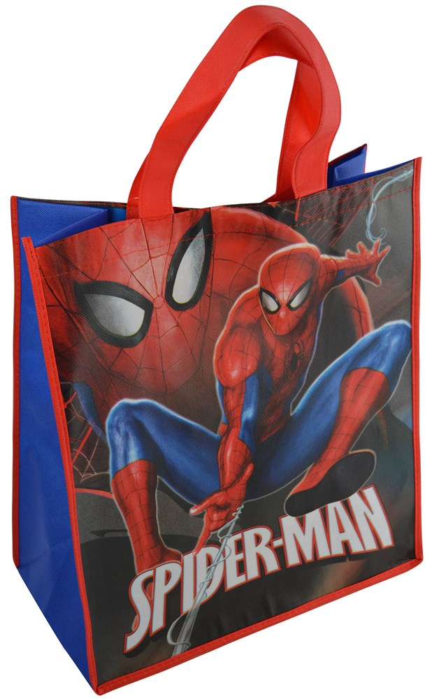 Bolso tote de tela no tejida Spiderman 14x6.75x15.7