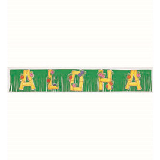 Aloha Fringed Banner 5x9 - Toy World Inc