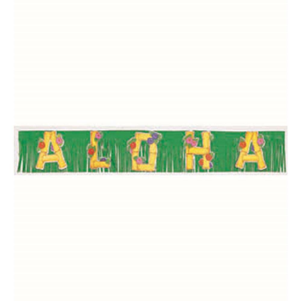 Aloha Fringed Banner 5x9 - Toy World Inc