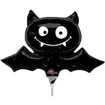 Anagram Black Bat 14in Mini Foil Balloon FLAT - Toy World Inc