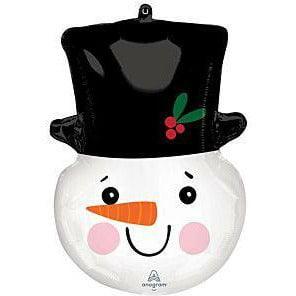 Anagram Christmas Smiley Snowman 23in Foil Balloon - Toy World Inc