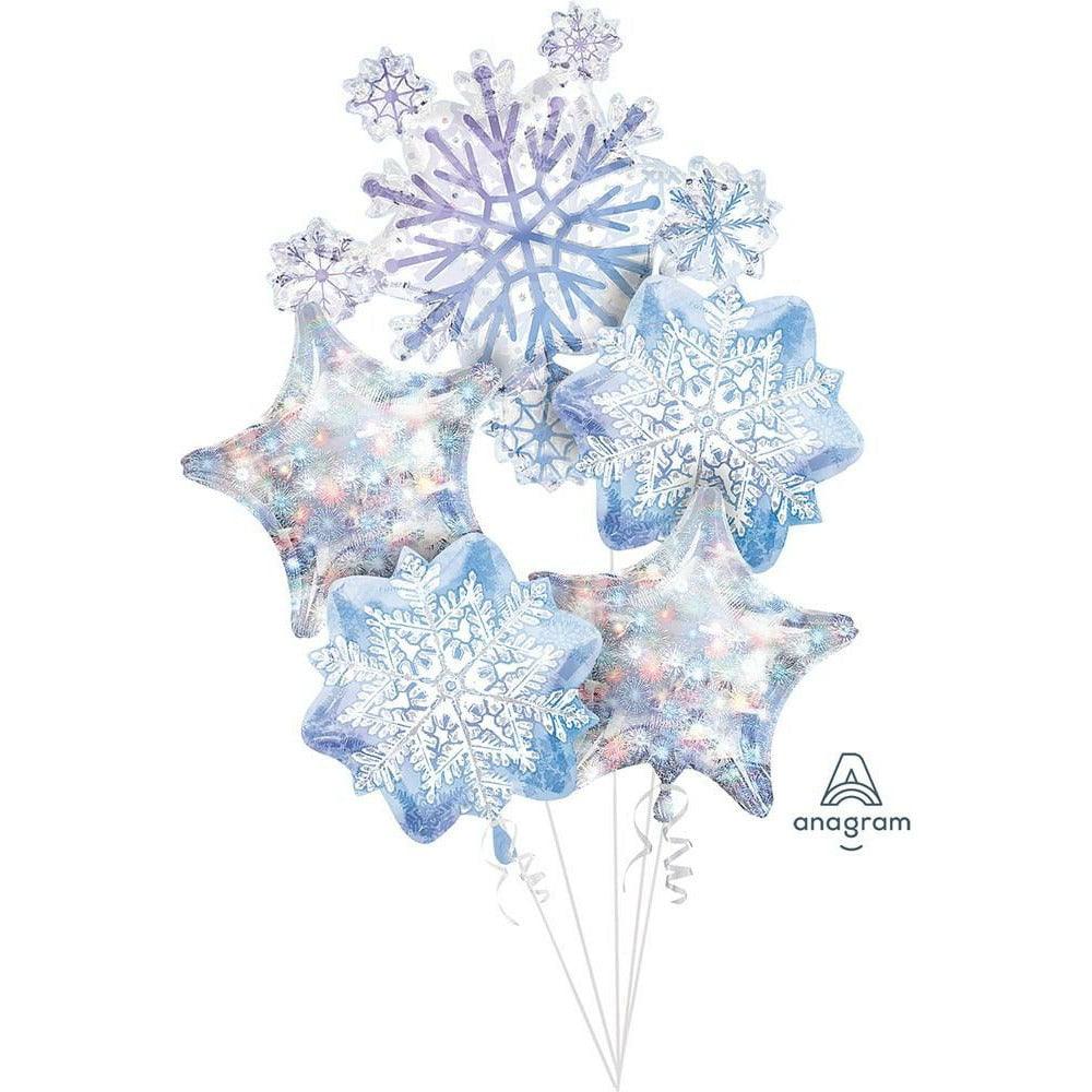 Anagram Christmas Snowflakes Bouquet Foil Balloons - Toy World Inc