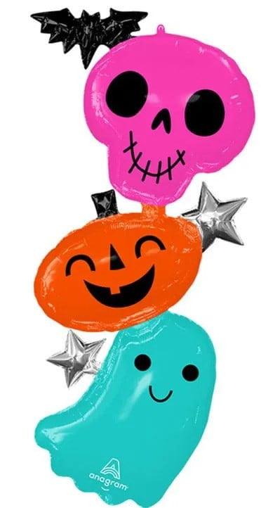 Anagram Colorful and Creepy Halloween Characters 53in Foil Balloon - Toy World Inc