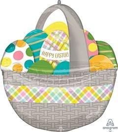 Anagram Easter Egg Basket 35in Foil Balloon FLAT - Toy World Inc