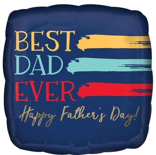 Anagram Father's Day Painted Best Dad Ever 17in Foil Balloon - Toy World Inc