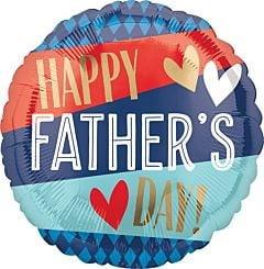 Anagram Happy Father's Day Stripes 18in Foil Balloon - Toy World Inc