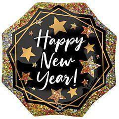 Anagram Happy New Year Sparkle 22in Foil Balloon - Toy World Inc
