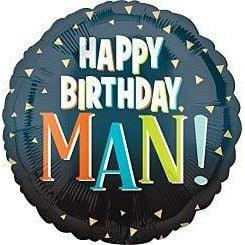 Anagram HBD Birthday Man Letters 17in Foil Balloon - Toy World Inc