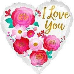 Anagram Love You Ombre Flowers 17in Foil Balloon - Toy World Inc