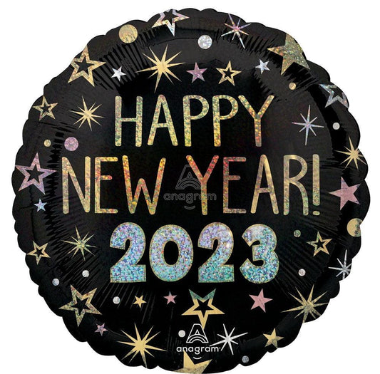 Anagram New Years 2023 Clebration 18in Foil Balloon FLAT - Toy World Inc