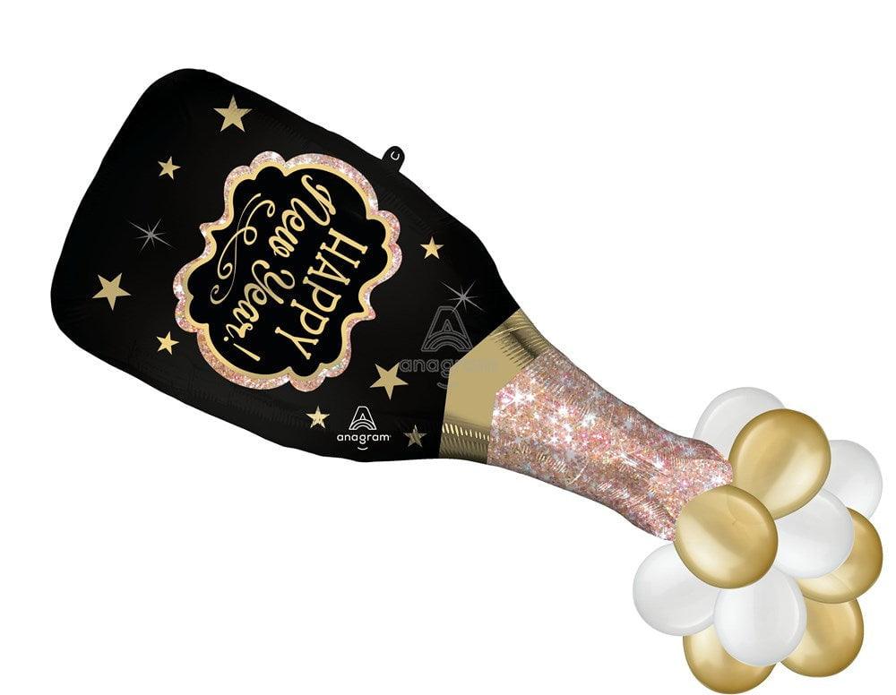 Anagram New Years Bubbly Champagne Bottle 47in Foil Balloon - Toy World Inc